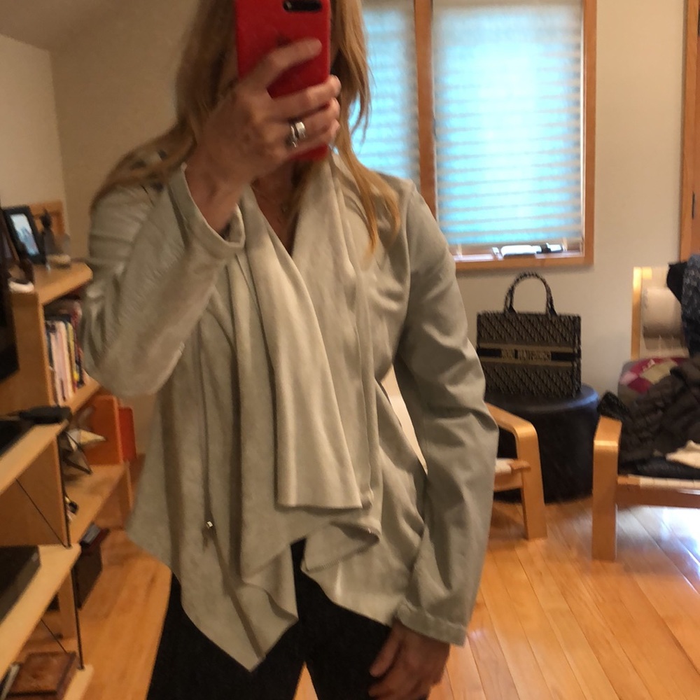 Blank NYC faux leather suede M jacket grey